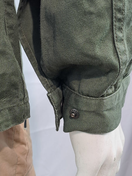 Genuine Surplus Belgian Army Press Stud Fasten Shirt Olive Green 38" (3413)