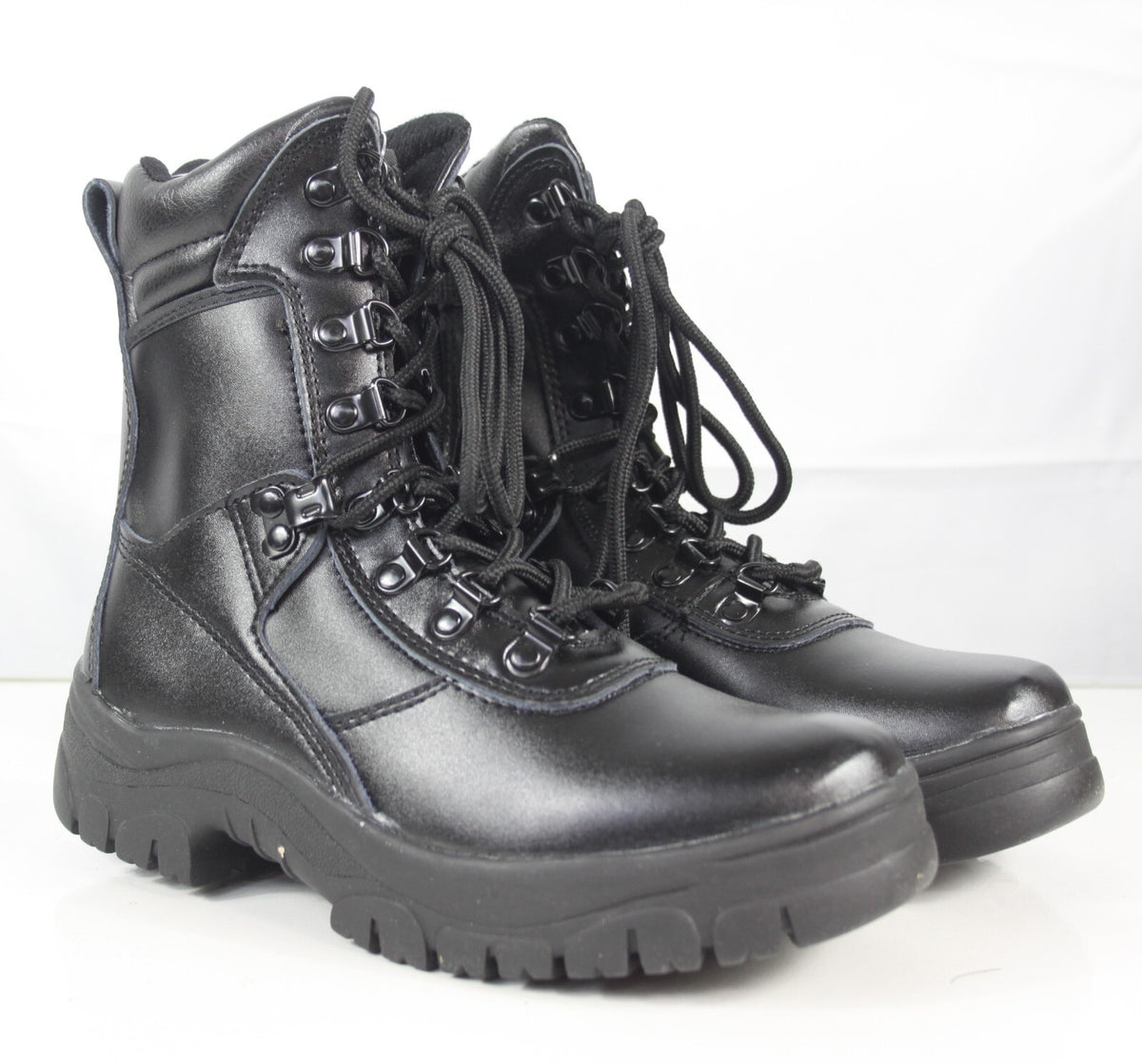 Taskforce LX Boot Military Tactical Black Leather Security Boot Side Zip 3 & 7