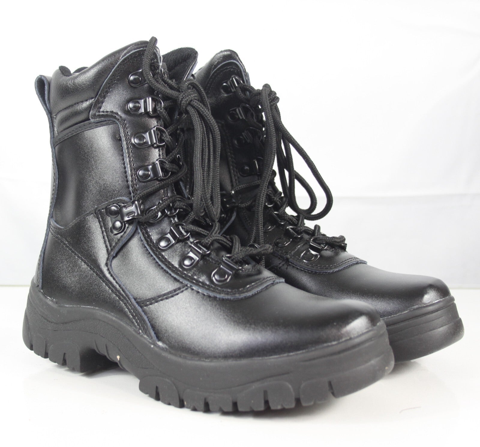 Taskforce LX Boot Military Tactical Black Leather Security Boot Side Zip 3 & 7