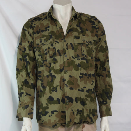 Romanian Army Oak Leaf Camo Shirt Genuine Surplus 14" Collar (4214)