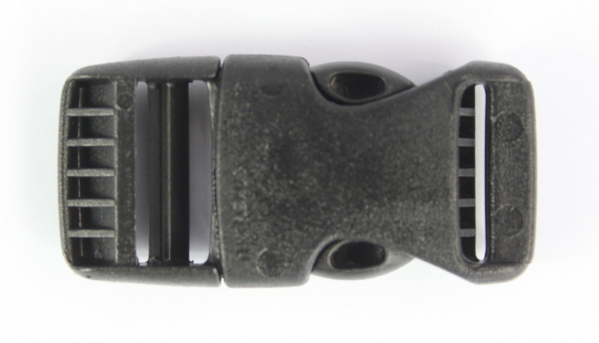 Rounded Side Release Buckles Black Plastic Clips Rucksacks Replacement All Sizes