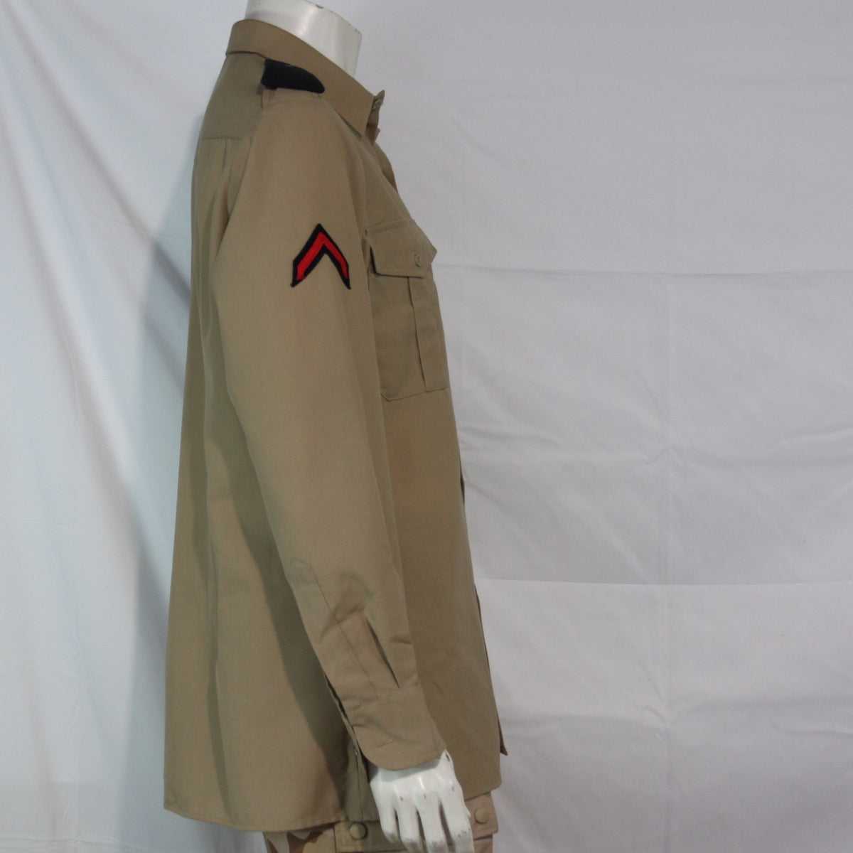 Genuine Surplus French Army Shirt Long Sleeve Lightweight badged 41cm  (3421)