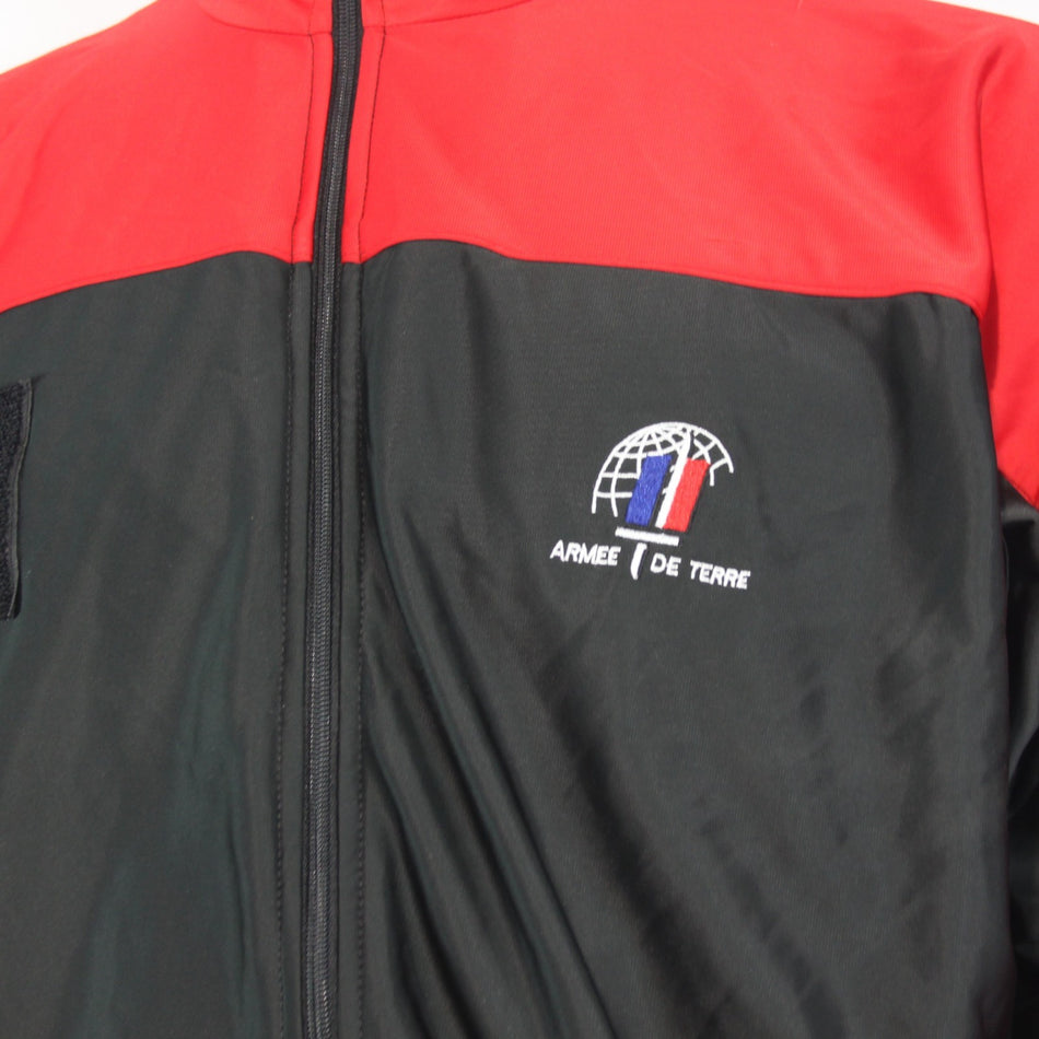 French Army Tracksuit Jacket Top Genuine Surplus Black Red  (3904)