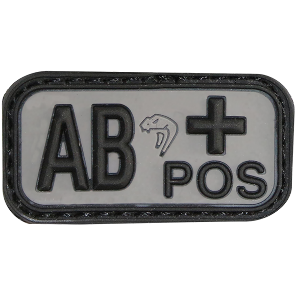  New Black  Blood Group Rubber Patches Viper Army RAF SAS Patch Badge
