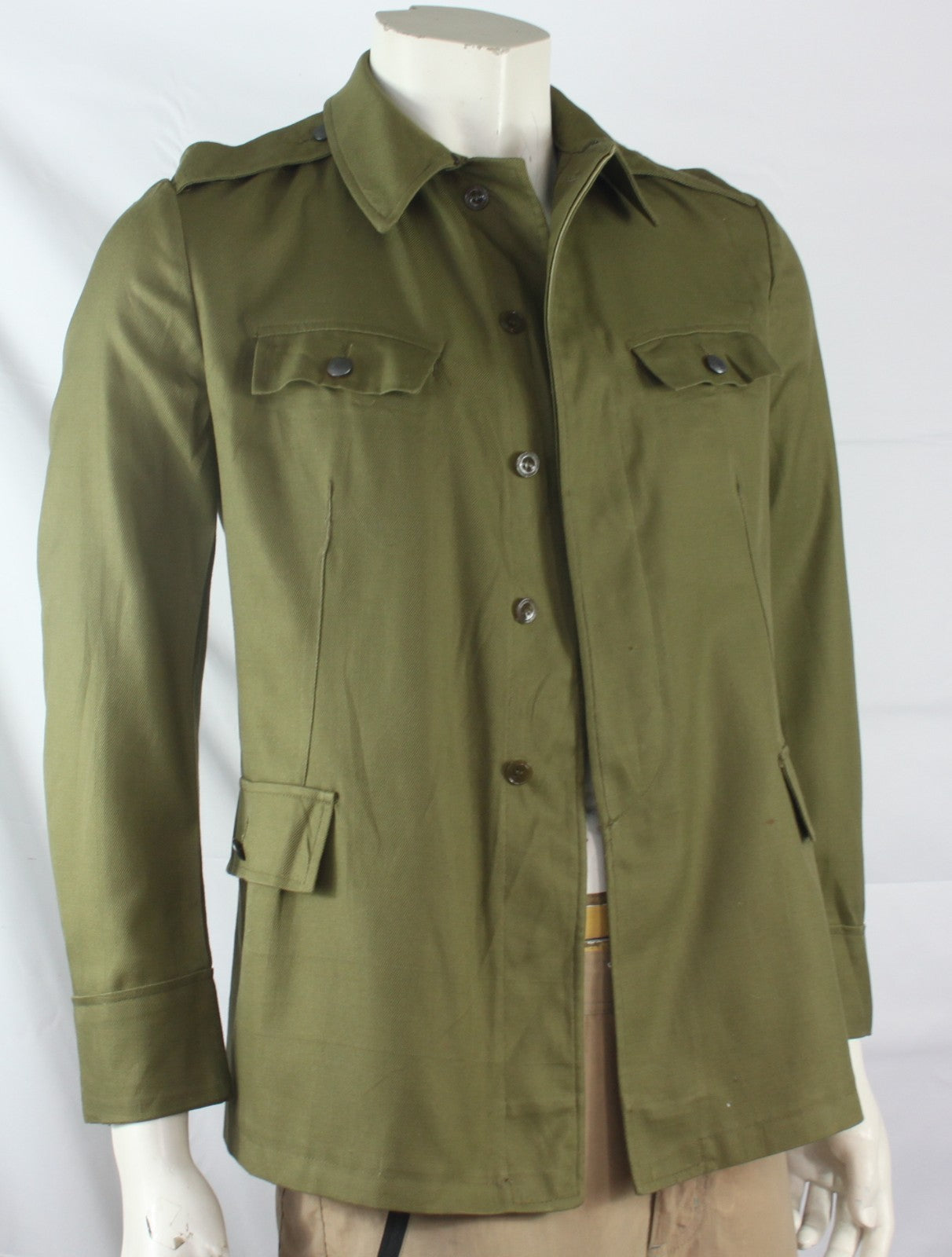 Genuine Surplus Czech Unlined Lighweight Jacket Olive Army 1976 36" Chest (1415)