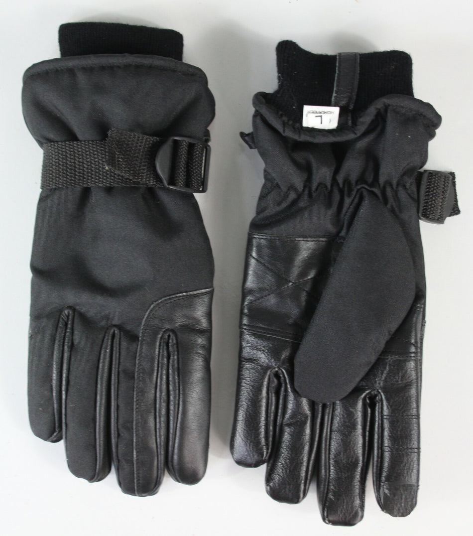 Highlander Faux Leather Palm Windproof Cold Weather Snow Thermal Small Gloves