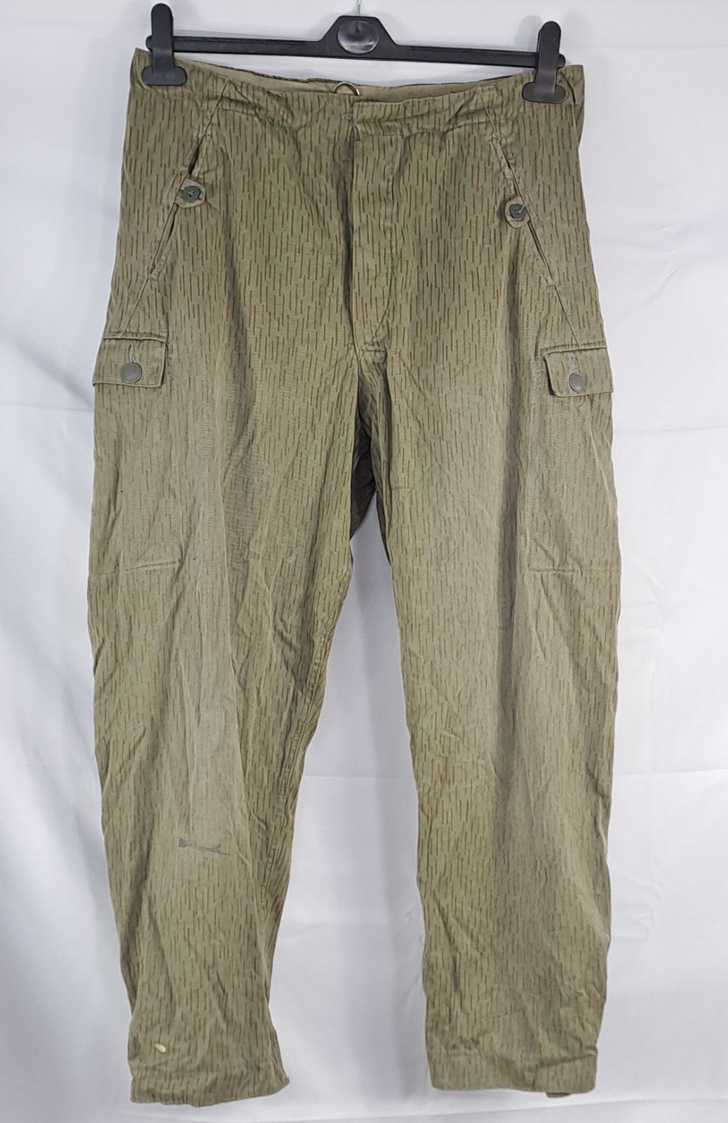 Genuine Surplus East German Army Vintage Rain Drop Camo Trousers Grade 2