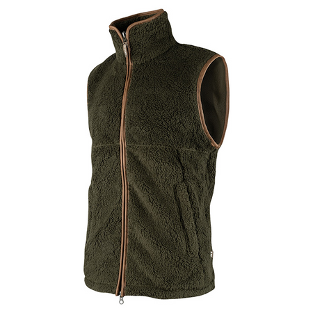 ED Jack Pyke Countryman Chunky Fleece Gilet Double Zip Front Waistcoat Olive