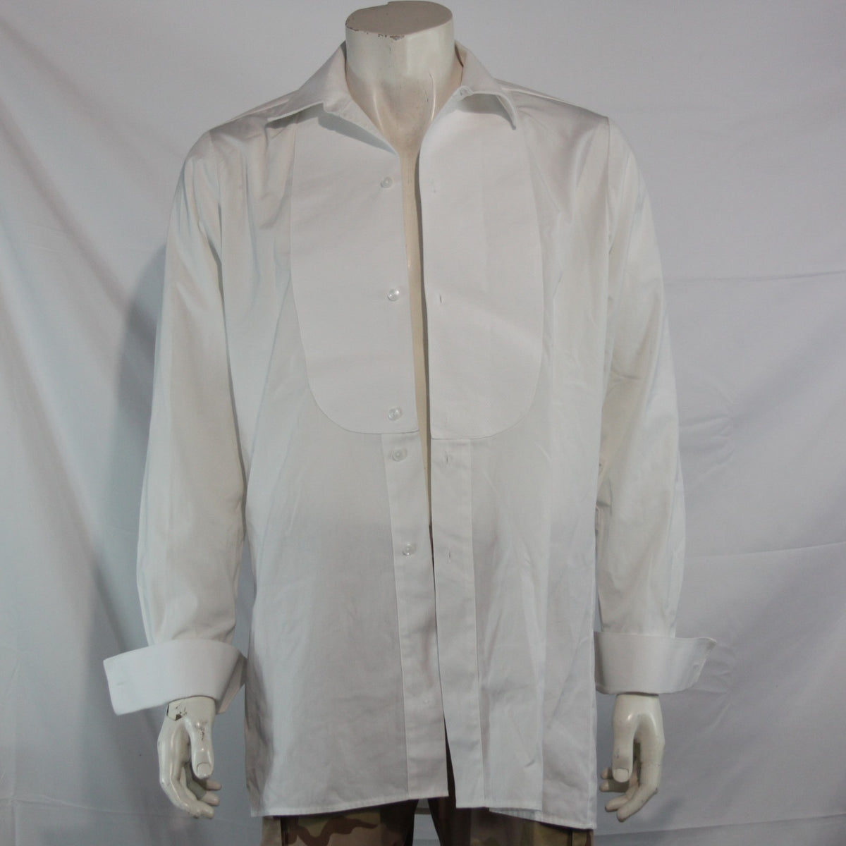 Genuine Surplus British Officers Mess Dress Shirt Marcella Front Mens 39cm(3594)