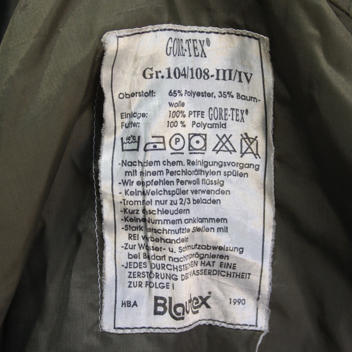 Austrian Army Gore-tex Jacket Waterproof Grade 2 Genuine Surplus 42-44"  (4303B)