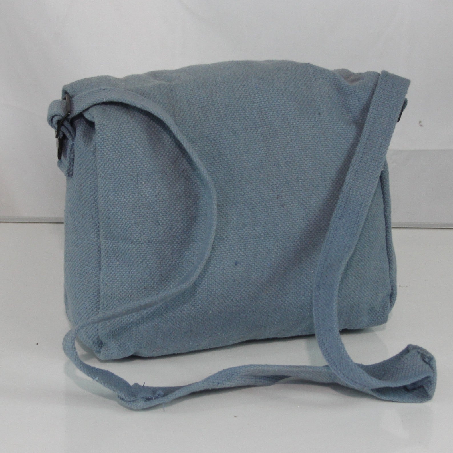 NEW RAF Badged Small Canvas Webbing Haversack  fishing satchel Daysack Blue 4465