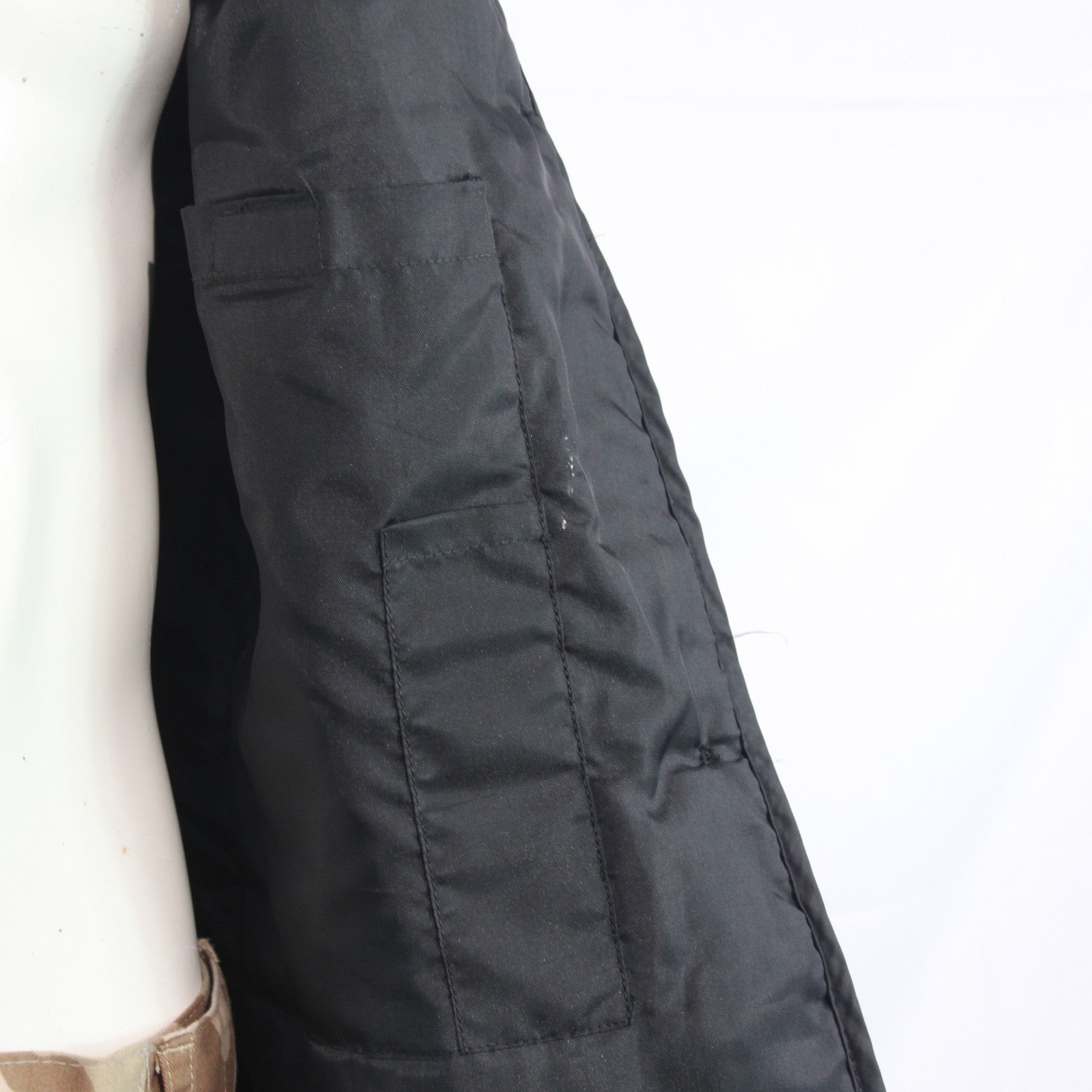 Genuine Surplus French Army Black Button In Jacket Liner Asymmetric 48" (3728)