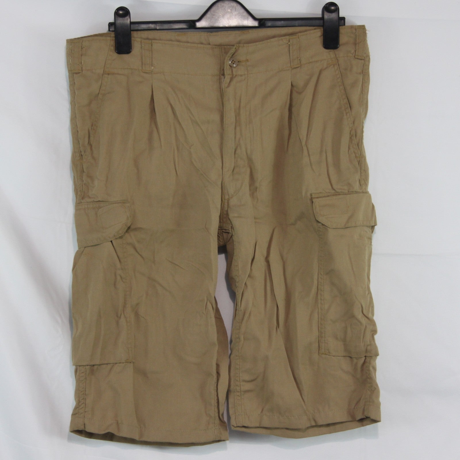Vintage German Forces Viscose Shorts Tan Genuine Surplus Army (4373)
