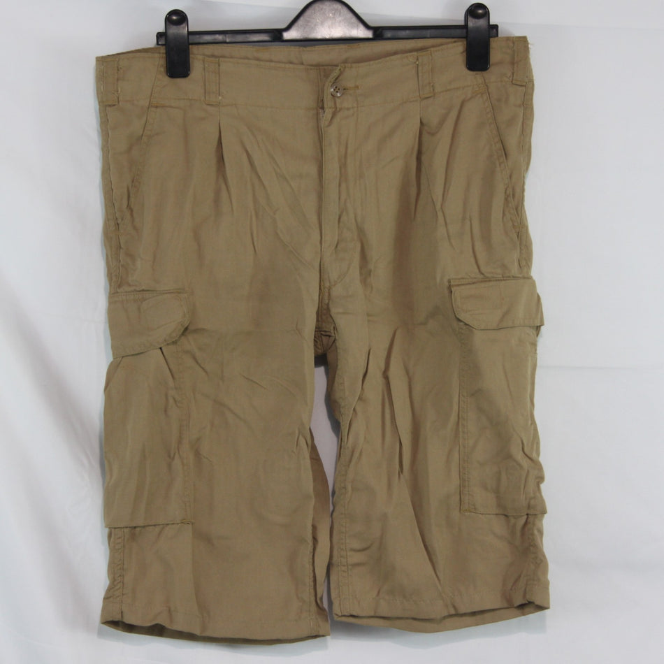 Vintage German Forces Viscose Shorts Tan Genuine Surplus Army (4373)