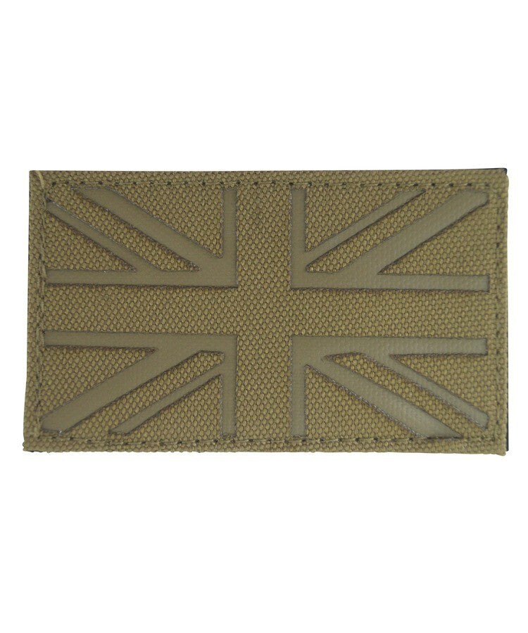 KT Laser Cut Union Jack Patch Military Subdued Tactical Hook & Loop Coyote Tan