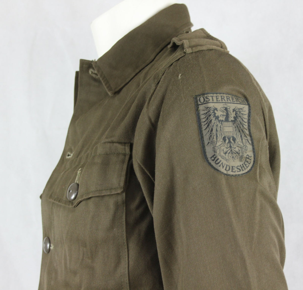Genuine Surplus Austrian Army Field Shirt HW Olive Brushed Poly/Viscose Badged