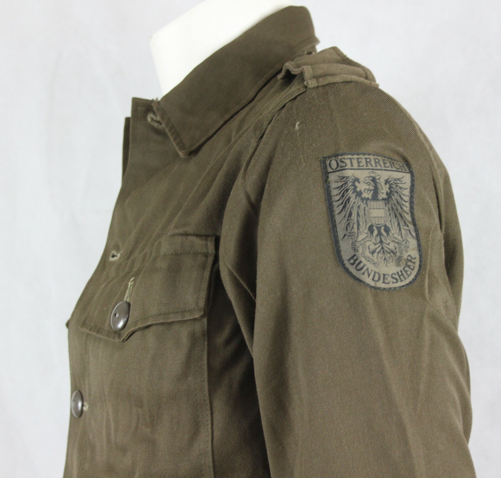 Genuine Surplus Austrian Army Field Shirt HW Olive Brushed Poly/Viscose Badged