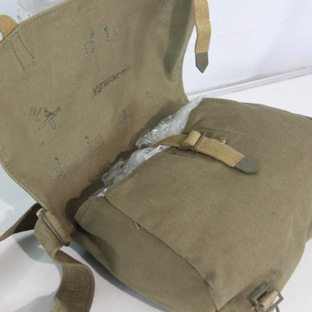 Genuine Surplus Vintage Czech Army Military Side Bag Canvas Khaki  (3435)