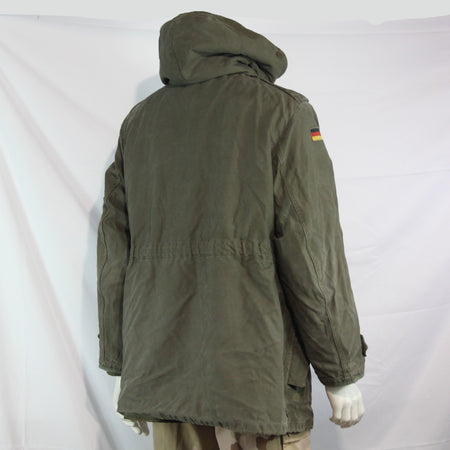 Genuine Surplus German Army Olive Canvas Parka Winter Coat Lined 40-42" (3793)