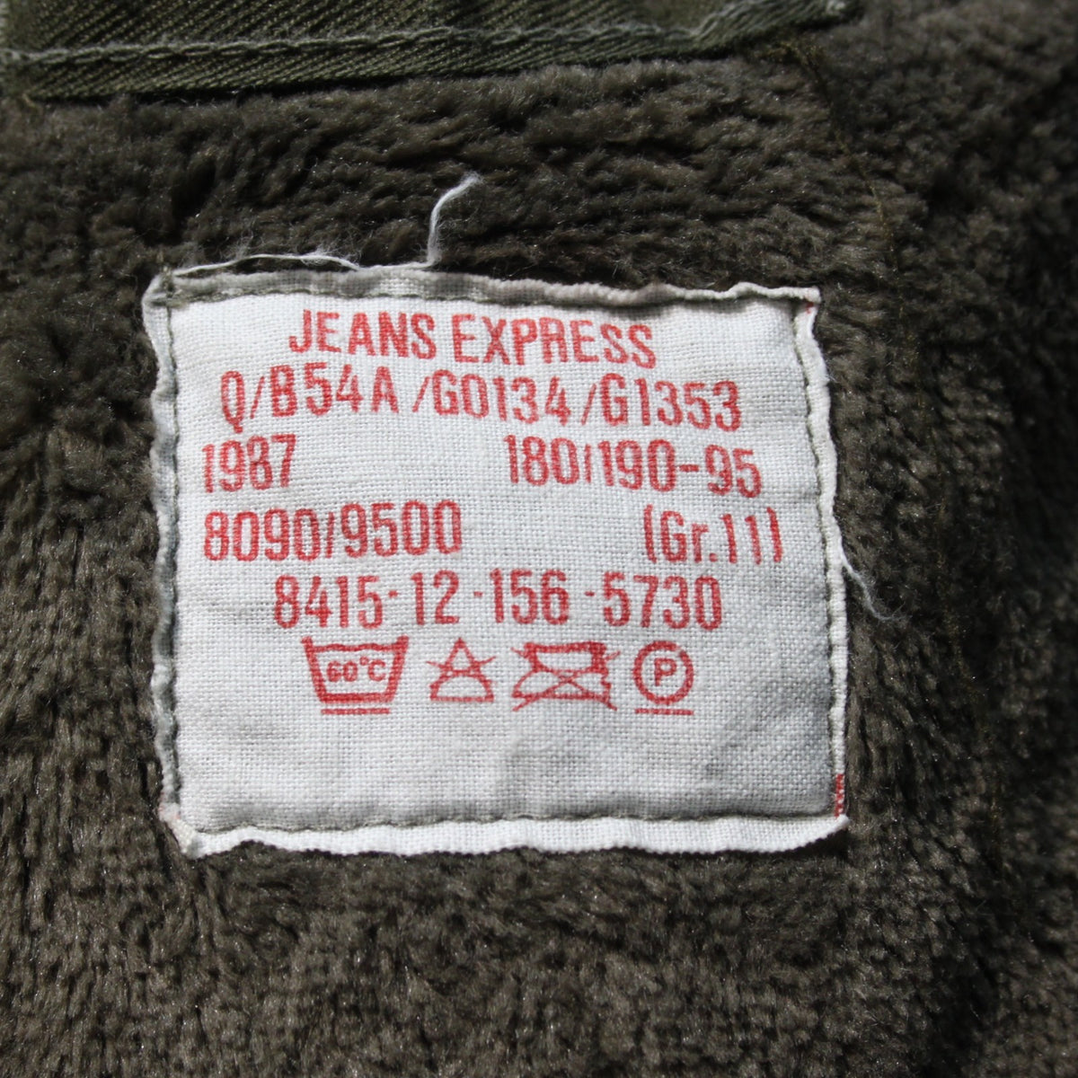 Genuine Surplus German Army Parka Liner Military Thermal Warm Faux Fur (3717)