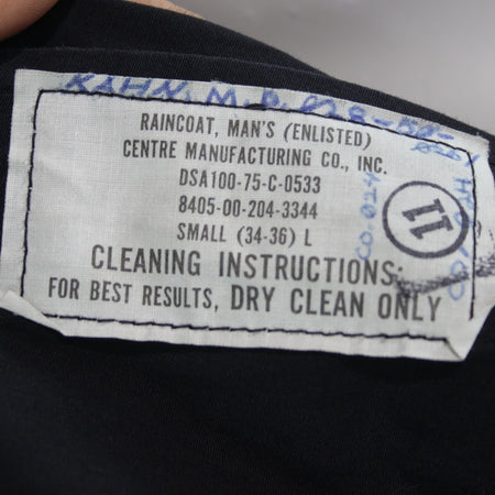 British Royal Navy Raincoat Overcoat Navy BLue Genuine Surplus 36-38" (4304)