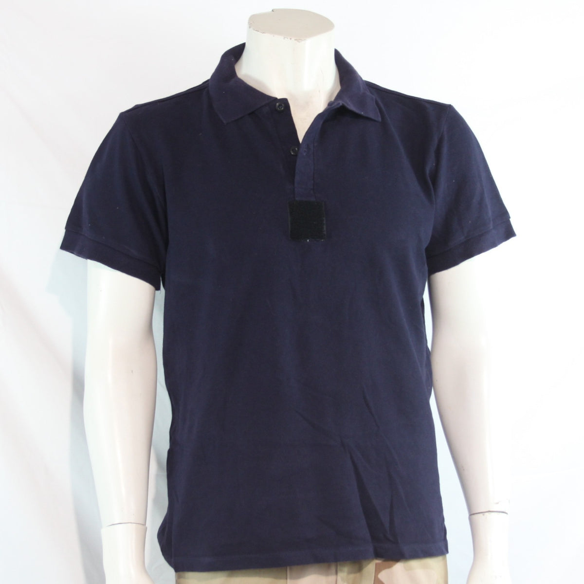 Genuine Surplus French Army Short Sleeve Navy BLue Polo Shirt T-Shirt (4269)