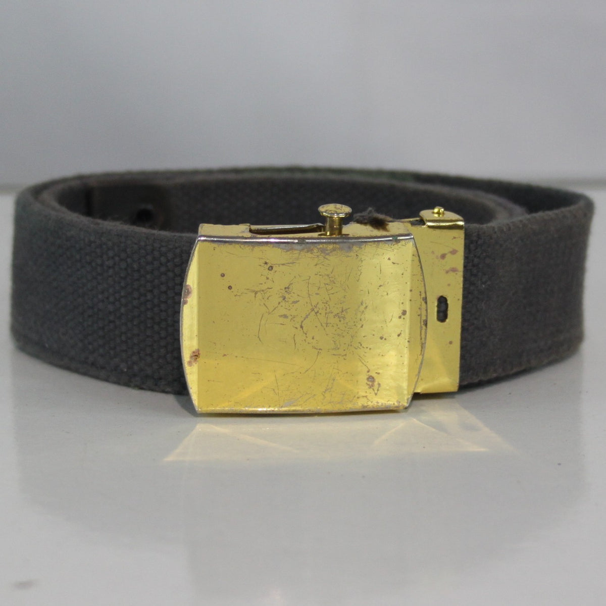 Genuine Surplus RAF Belt 30mm Gold buckle Blue Grey Webbing  (4081)