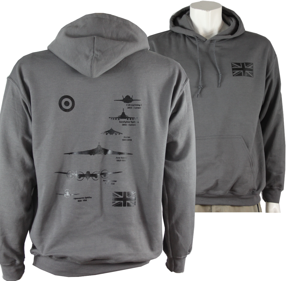 RAF Planes Stack Exclusive Printed Hoodie Warm Army Military Airforce Spitfire