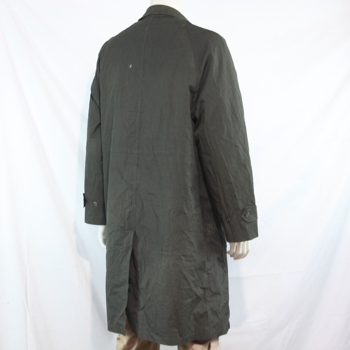 Vintage Mens Overcoat London Fog Faux Fur Lined Medium Warm Grey (4288)