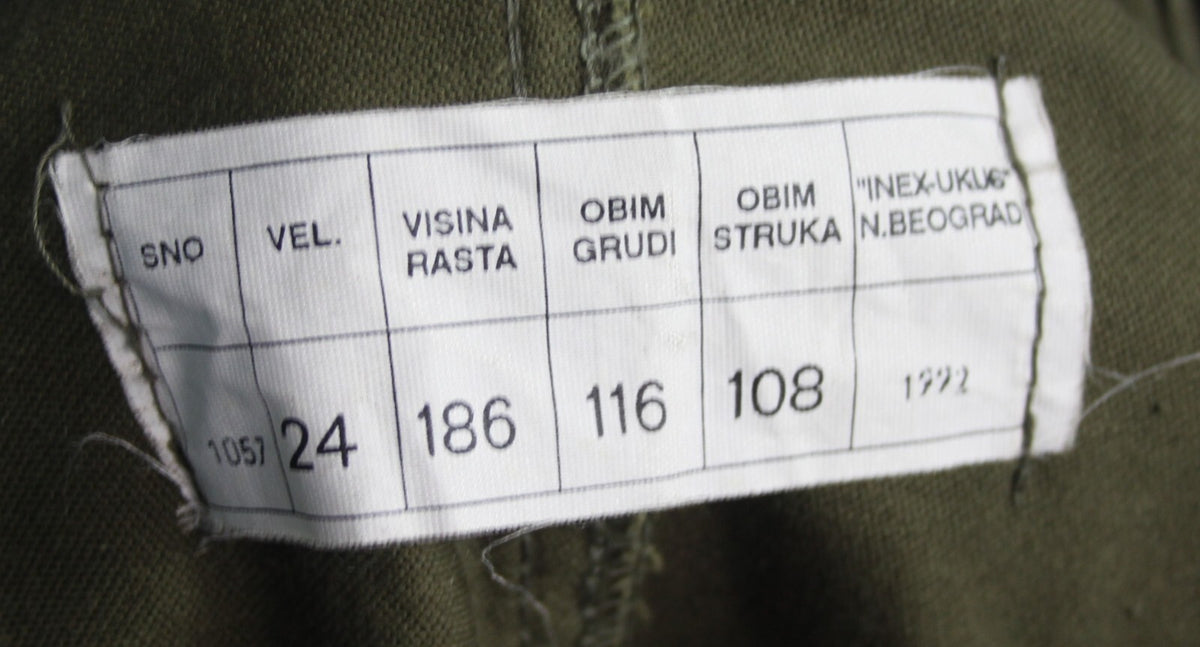 Genuine Surplus Serbian Olive Winter Parka Cotton Canvas Quilted Button in Liner