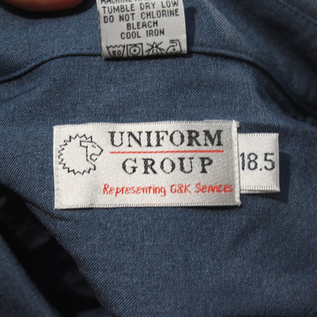 NEW Genuine Surplus US Security Firm Blue Shirts Badged Polyester (3747)