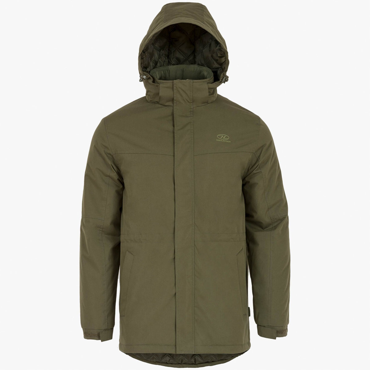 Highlander Boreas Winter Padded Jacket Black Olive Quilted Insulated