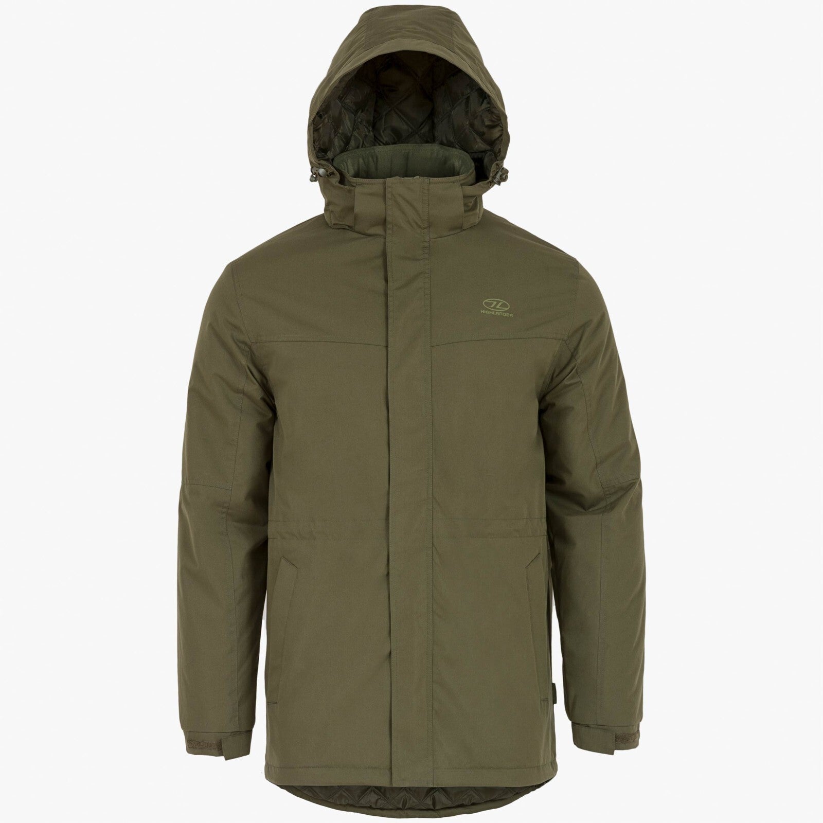 Highlander Boreas Winter Padded Jacket Black Olive Quilted Insulated