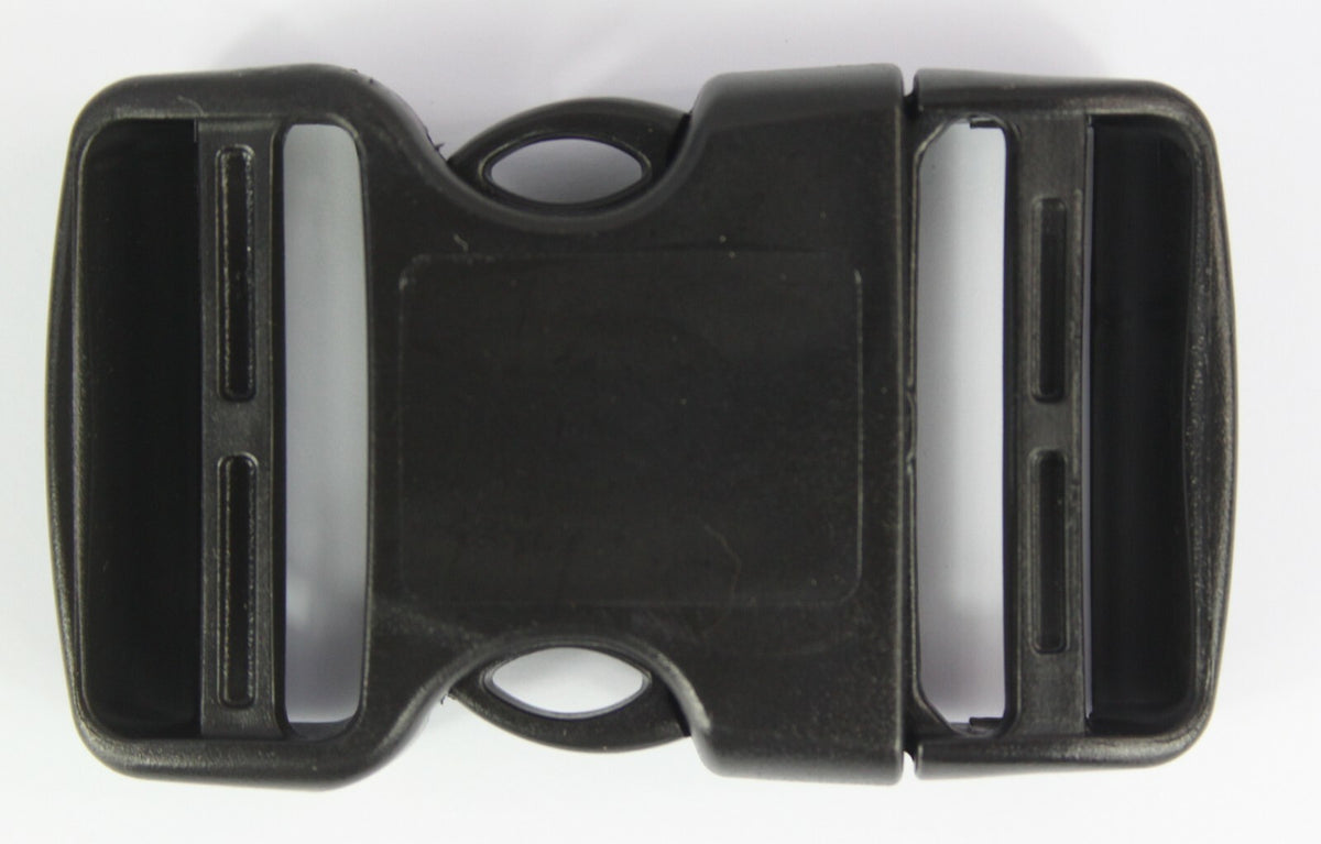 Double Side Release Buckles Black Plastic Clips Rucksacks Replacement All Sizes