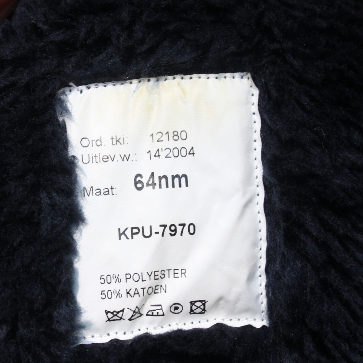 Genuine Surplus Dutch Army Faux Fur Parka Liner Navy Blue Thermal 52-54" (3710)