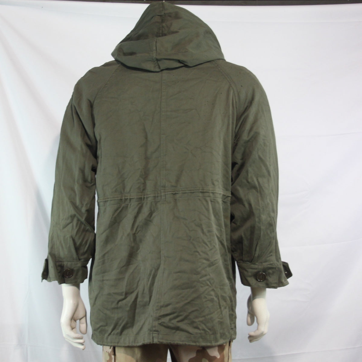 1980's French Army Fur Lined Parka Winter Genuine Surplus Olive 36-38" (3702)