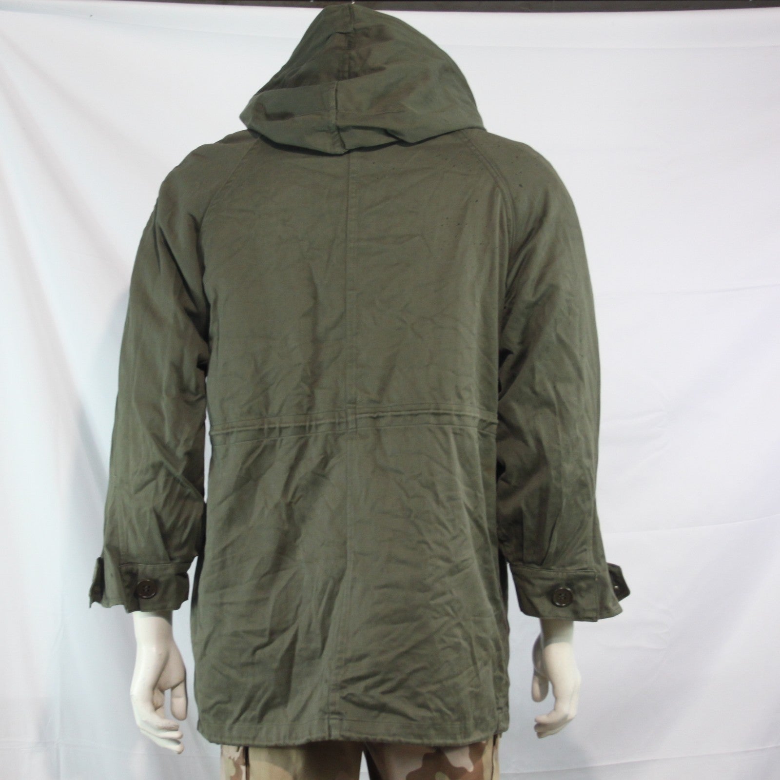 1980's French Army Fur Lined Parka Winter Genuine Surplus Olive 36-38" (3702)