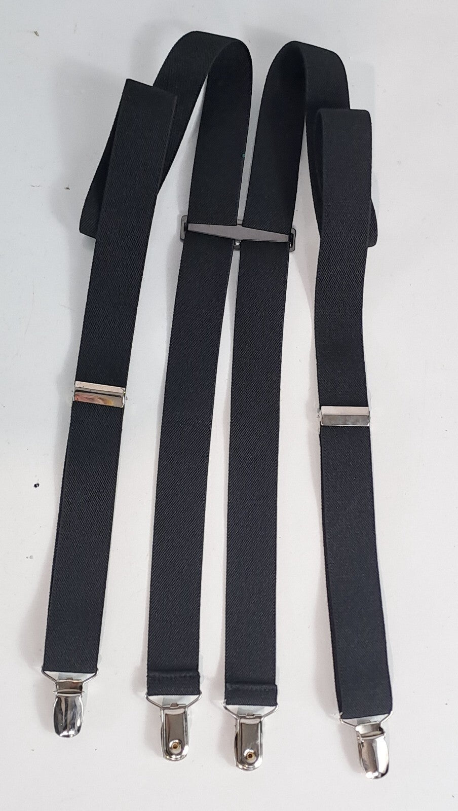 Genuine Surplus British Formal Dress Braces Black Military Suspenders (3034)