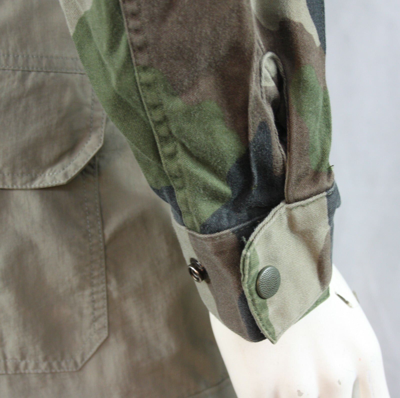 Genuine Surplus French Army Jacket CCE Camo Waist Length Bomber Canvas F2 3307