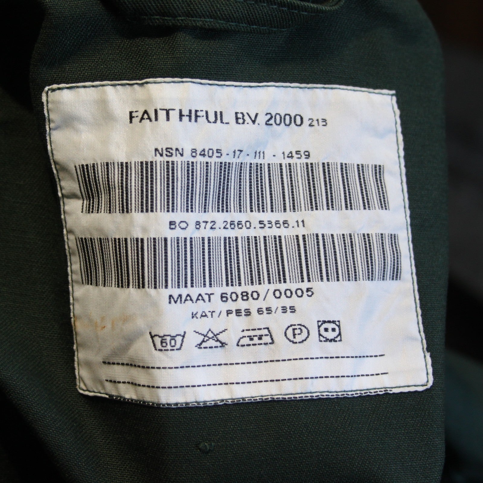 Dutch Army Military Work Shirt Green Heavyweight Genuine Surplus 40" (4131