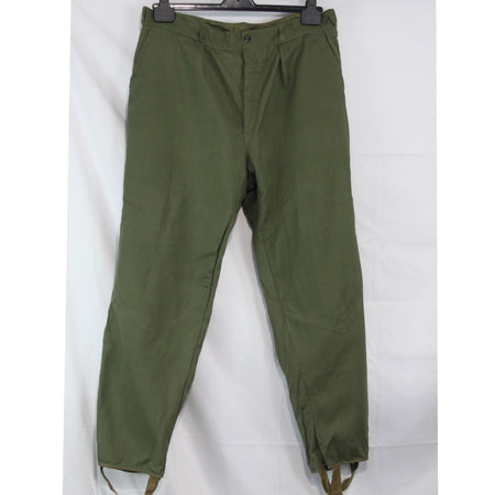 Genuine Surplus Romanian Army Vintage Trousers Stirrups Olive 38" Waist (3678)