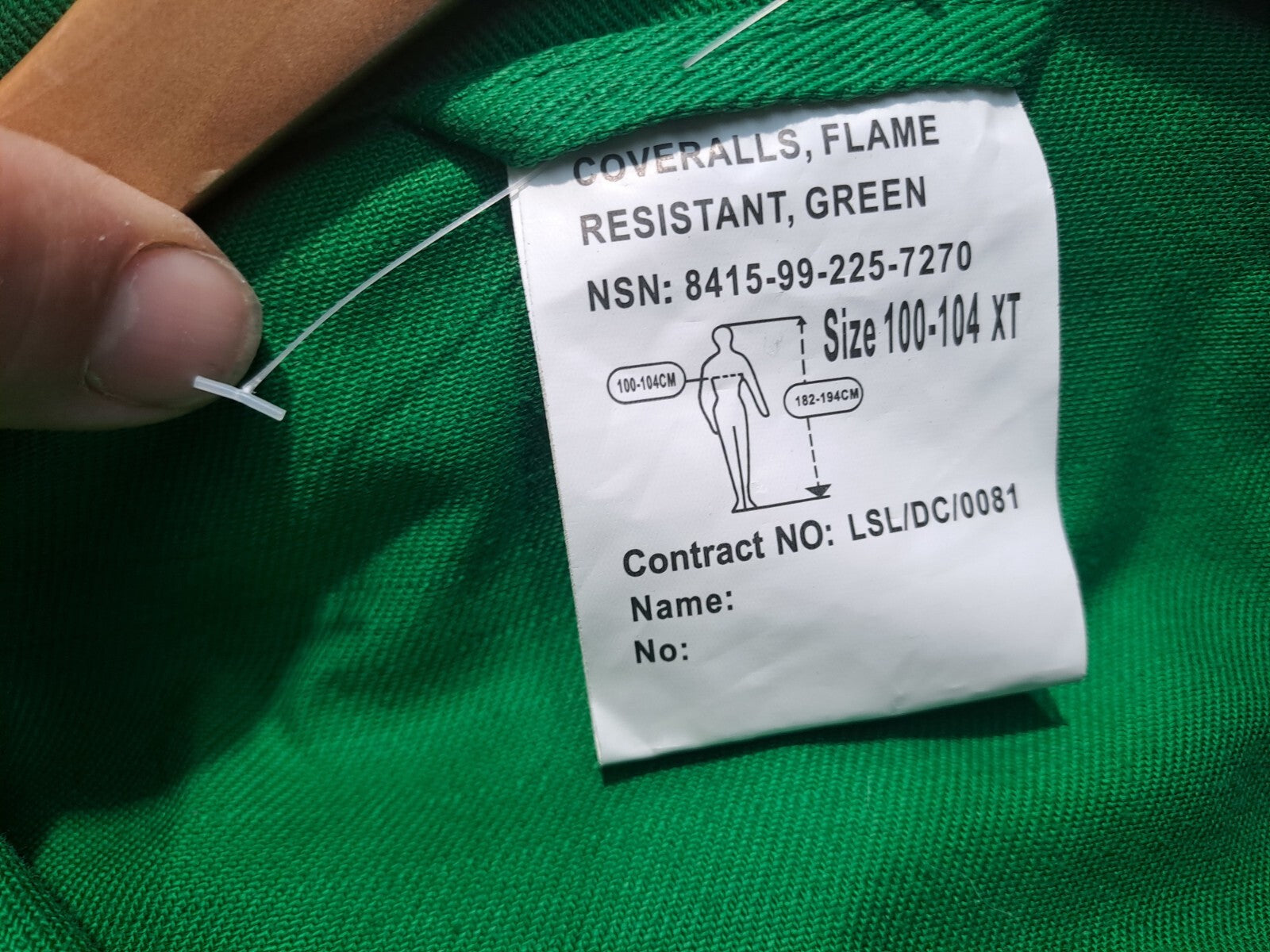 Genuine Surplus British Forces FR Overall Emerald Green 36-38" (2580)