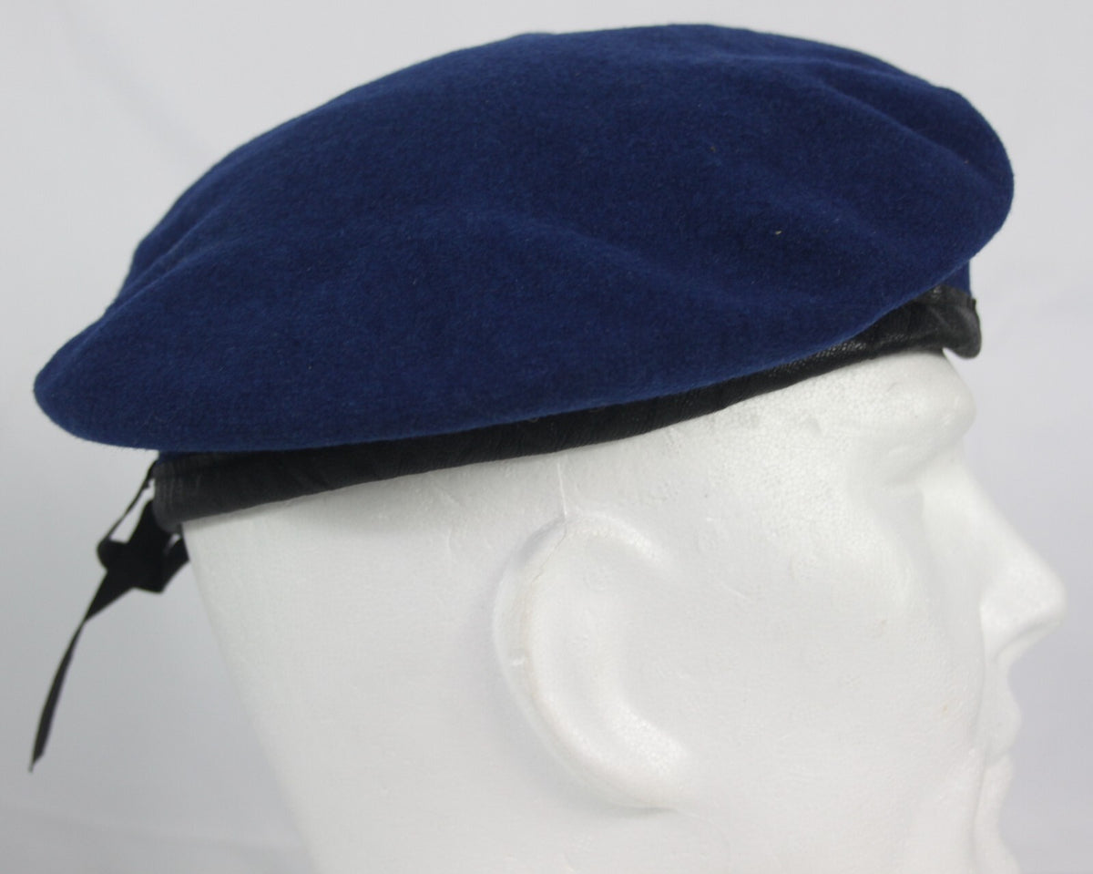 Genuine Surplus German/French Military Beret Royal Blue Wool (1487)
