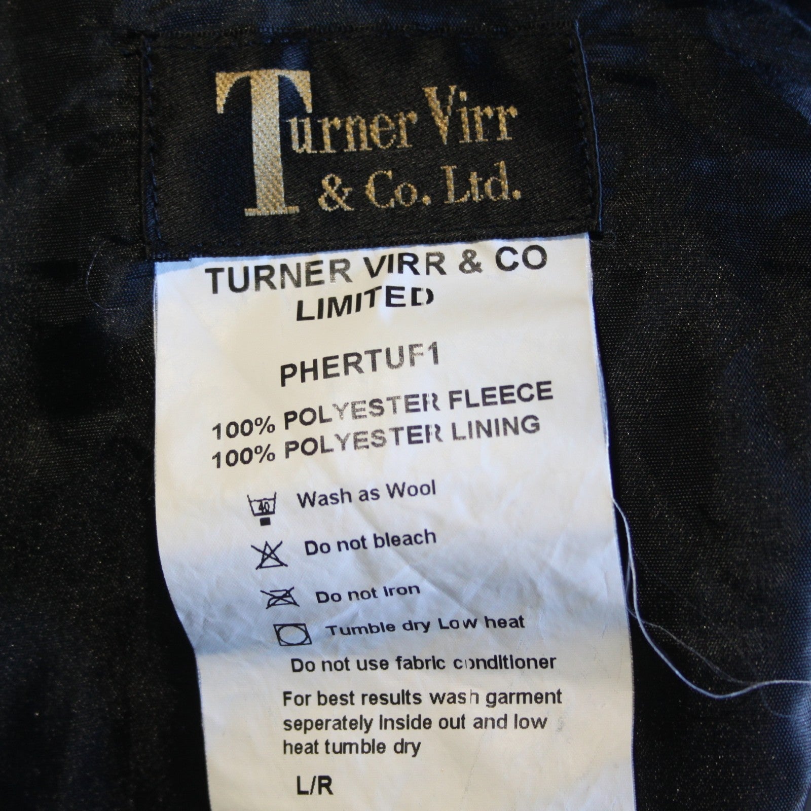 Genuine Surplus Fleece Jacket Warm Fully Lined Black  44-46" (4122)