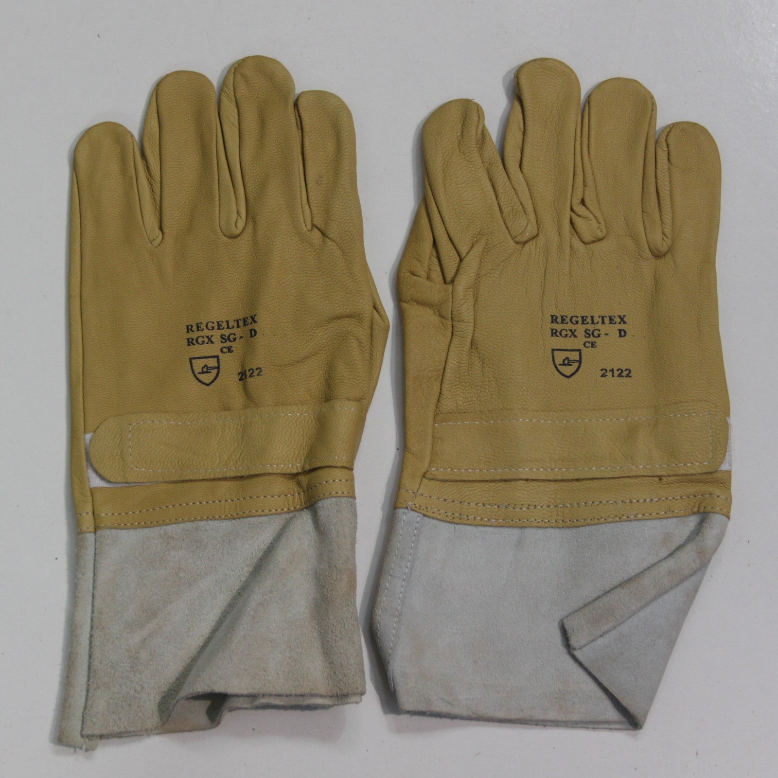 Supple Leather Work Gloves Soft Flexible Genuine Surplus Sand Size 10-11 (3932)