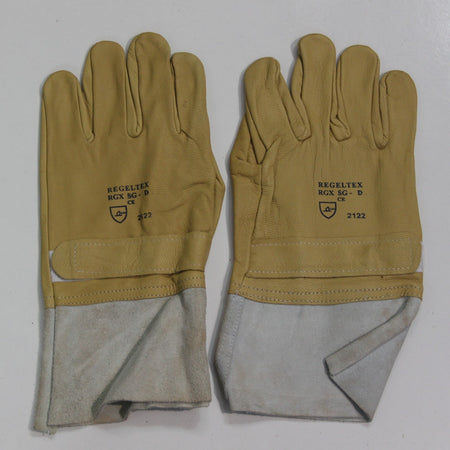 Supple Leather Work Gloves Soft Flexible Genuine Surplus Sand Size 10-11 (3932)