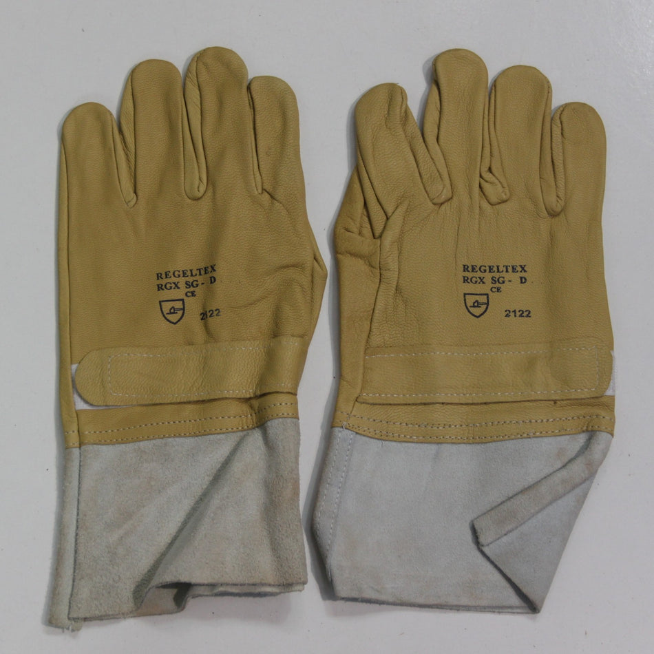 Supple Leather Work Gloves Soft Flexible Genuine Surplus Sand Size 10-11 (3932)