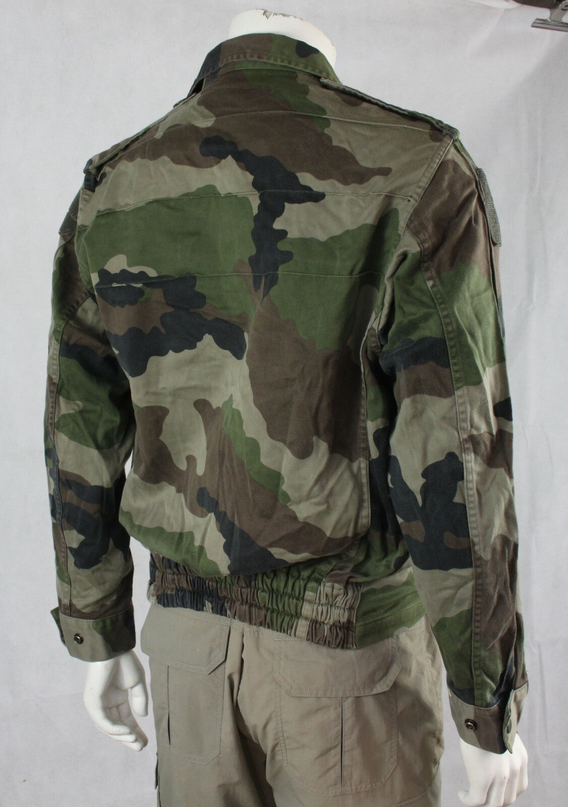 Genuine Surplus French Army Jacket CCE Camo Waist Length Bomber Canvas F2 3307