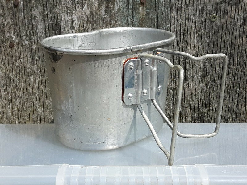 Genuine Surplus French Aluminium Mug Canteen Water Bottle Cup Grade 1