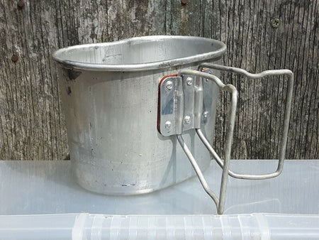 Genuine Surplus French Aluminium Mug Canteen Water Bottle Cup Grade 1